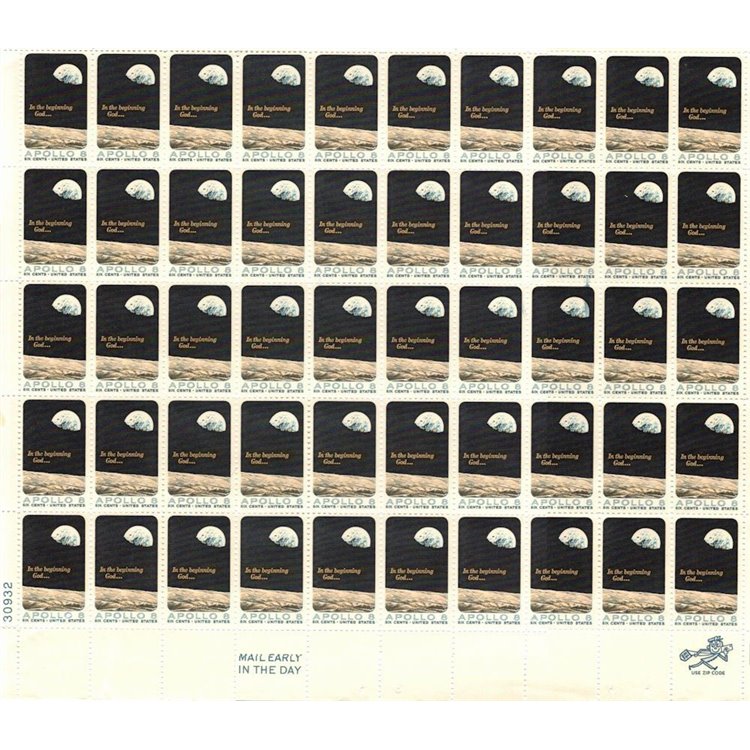 USA 1969 Space Conquests (Apollo 8) 1 full sheet MNH**