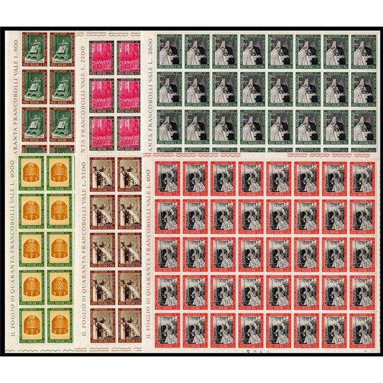 VATICAN 1966 Ecumenical Council 6 full sheets MNH**