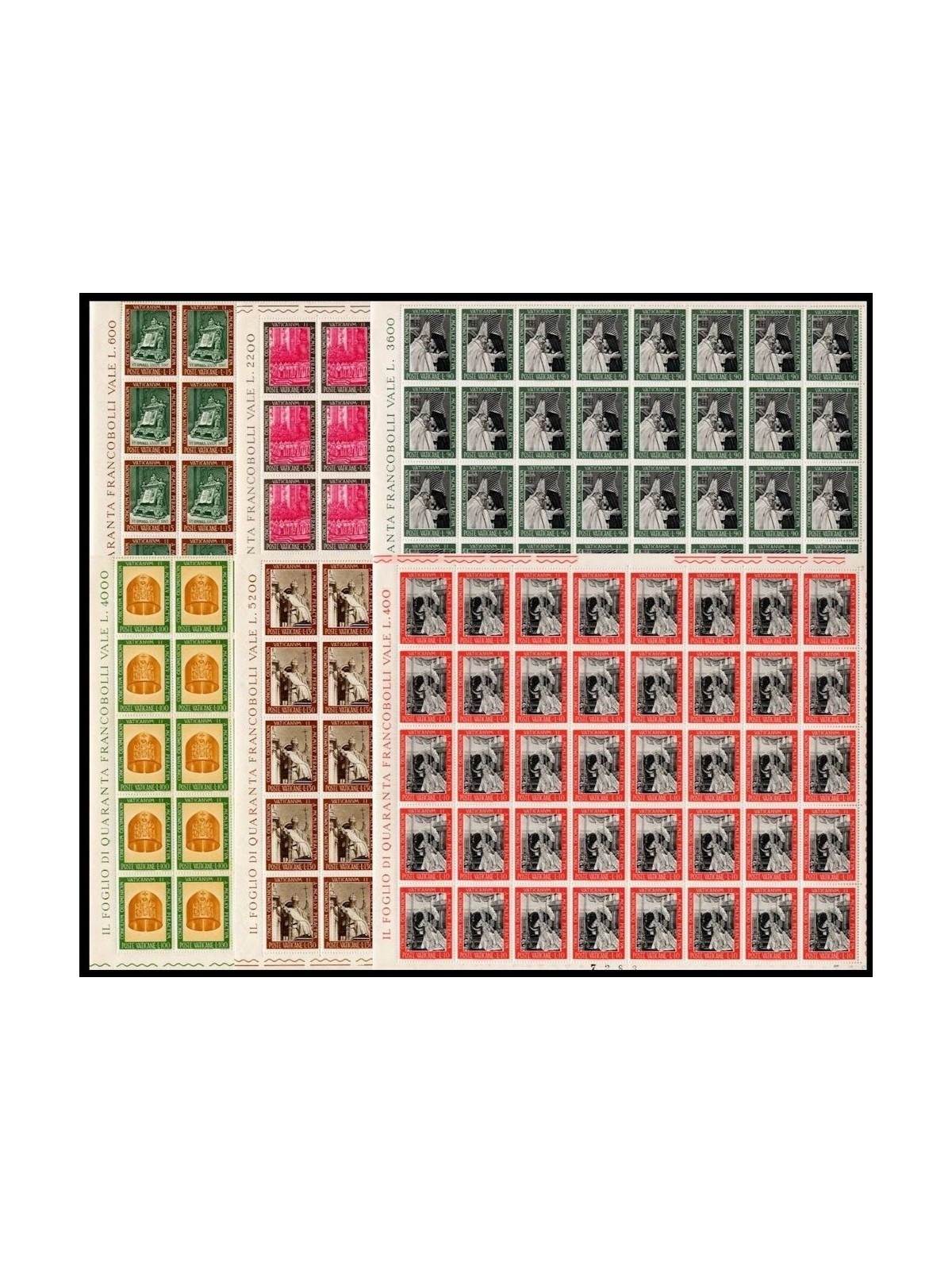 VATICAN 1966 Ecumenical Council 6 full sheets MNH**