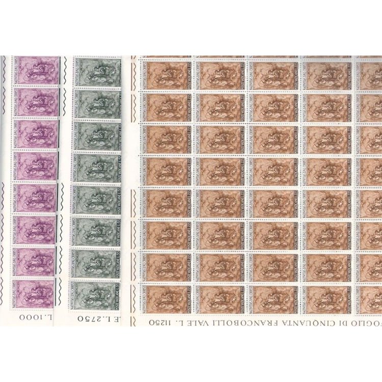 VATICAN 1966 Christmas 3 full sheets MNH**