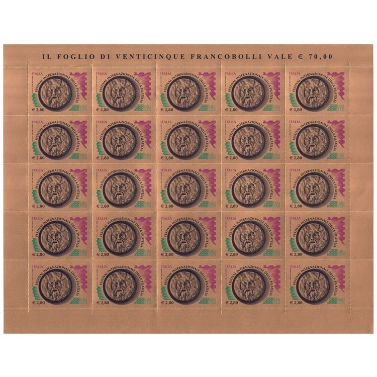 ITALY 2008 Philately Festival sticker 1 full sheet MNH**