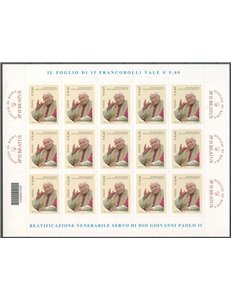 ITALY 2011 Pope John Paul II, 1 full sheet MNH**