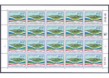 SAN MARINO 1990 Francesco Cossiga 1 full sheet MNH**