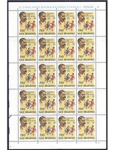 SAN MARINO 1991 Centenario della pallacanestro (£ 750) 1 foglio intero MNH**
