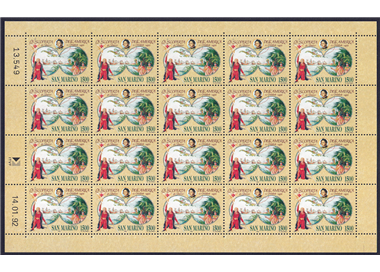 SAN MARINO 1992 Colombian Celebrations (£1500) 1 full sheet MNH**
