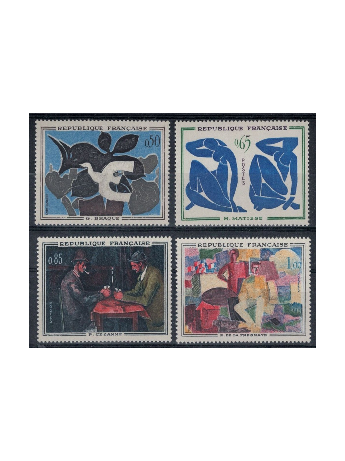 FRANCE 1961 Art (complete year) 4v MNH**
