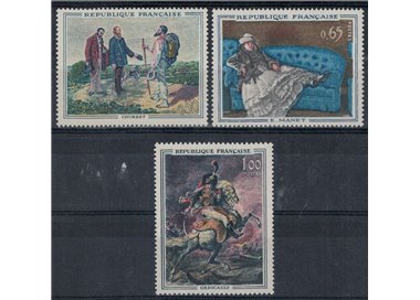 FRANCE 1962 Art (complete year) 3v MNH**