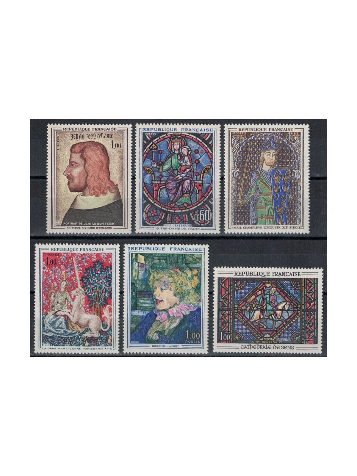FRANCIA 1964 Arte (annata completa) 6v MNH**
