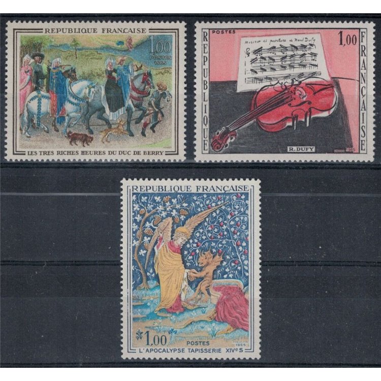FRANCE 1965 Art (complete year) 3v MNH**