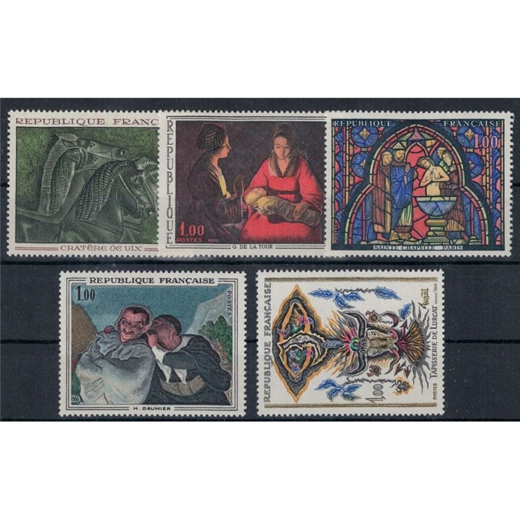 FRANCIA 1966 Arte (annata completa) 5v MNH**