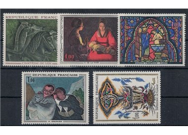 FRANCE 1966 Art (complete year) 5v MNH**