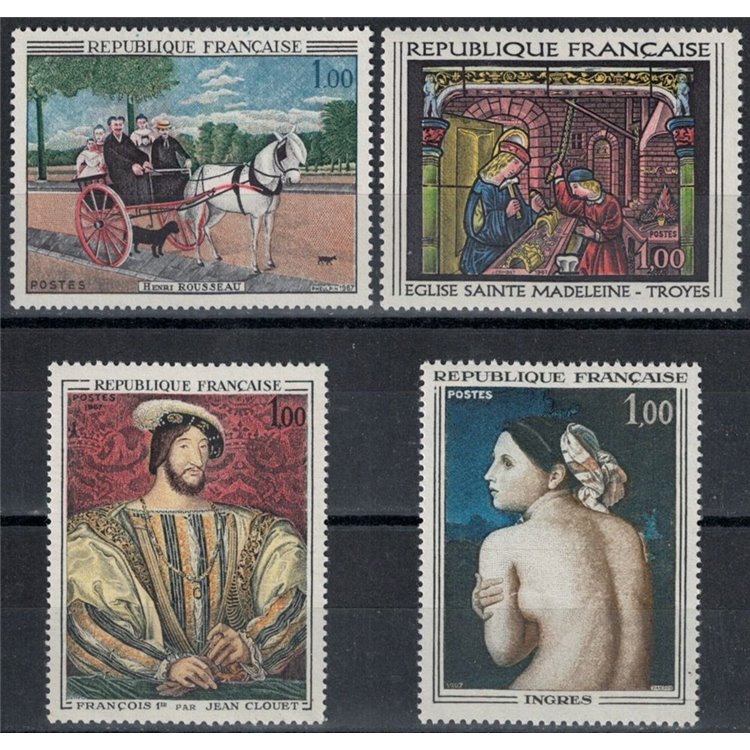 FRANCIA 1967 Arte (annata completa) 4v MNH**