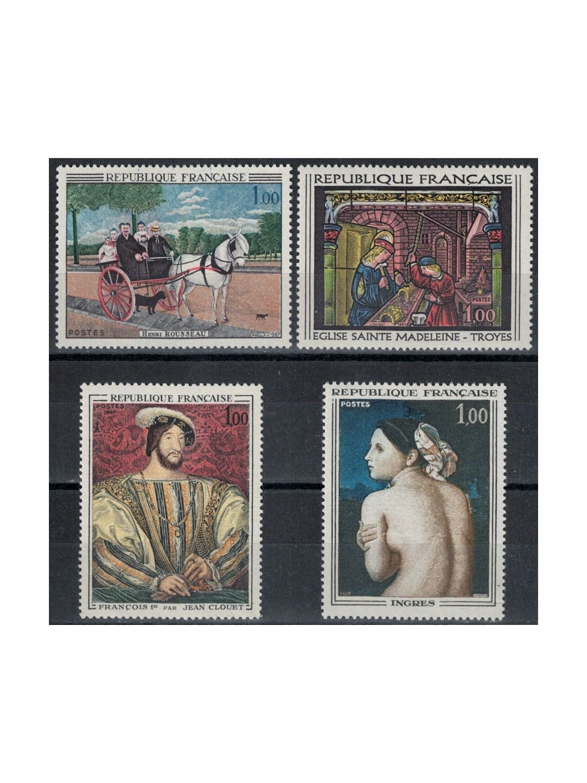 FRANCIA 1967 Arte (annata completa) 4v MNH**