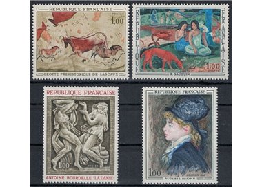 FRANCE 1968 Art (complete year) 4v MNH**