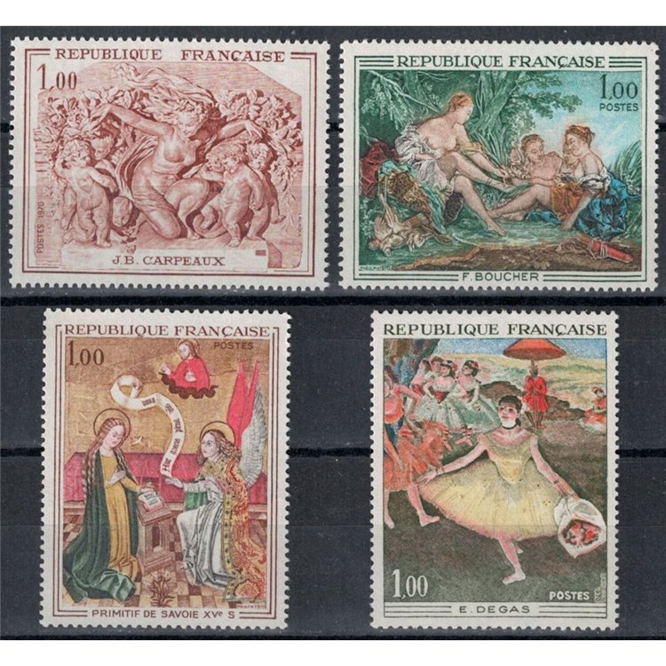 FRANCE 1970 Art (complete year) 4v MNH**