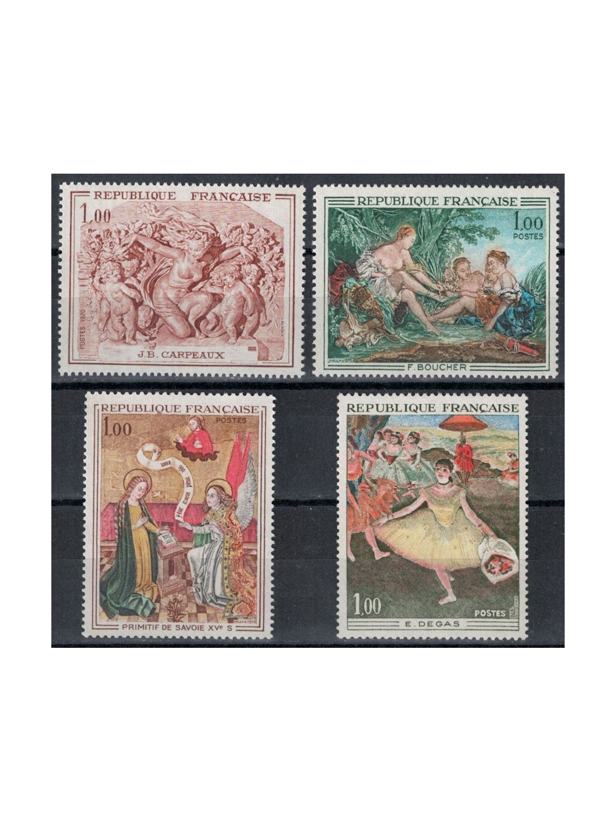 FRANCIA 1970 Arte (annata completa) 4v MNH**