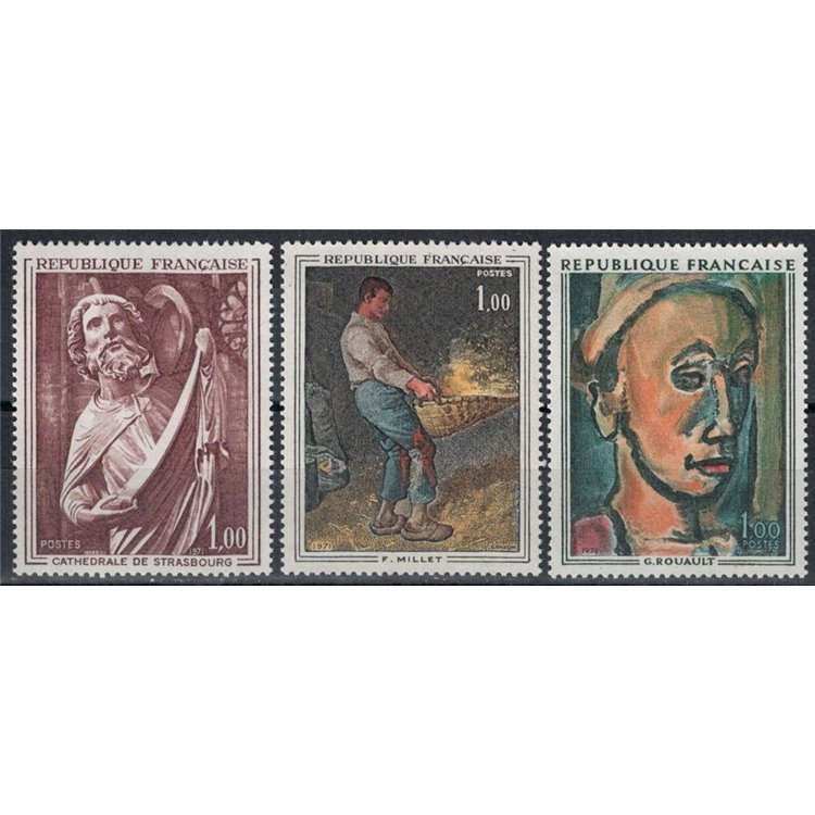 FRANCE 1971 Art (complete year) 3v MNH**