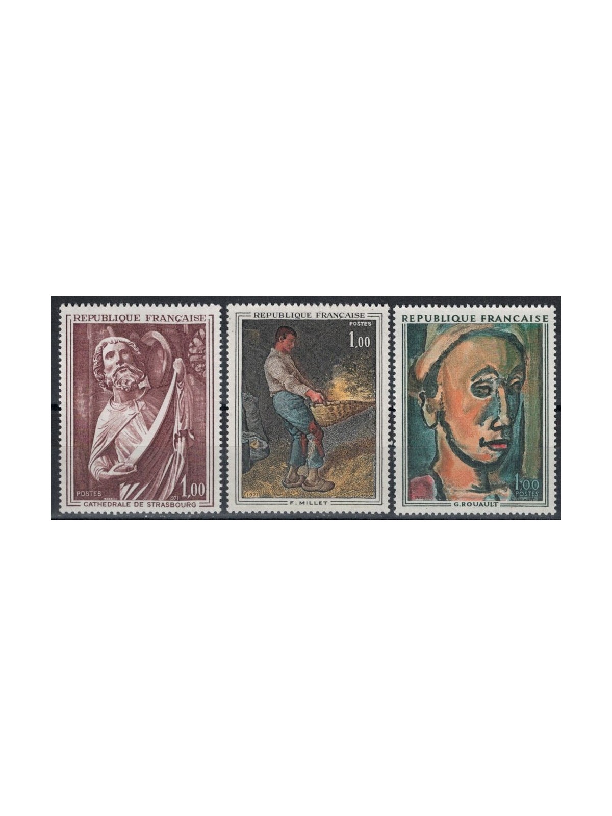 FRANCIA 1971 Arte (annata completa) 3v MNH**