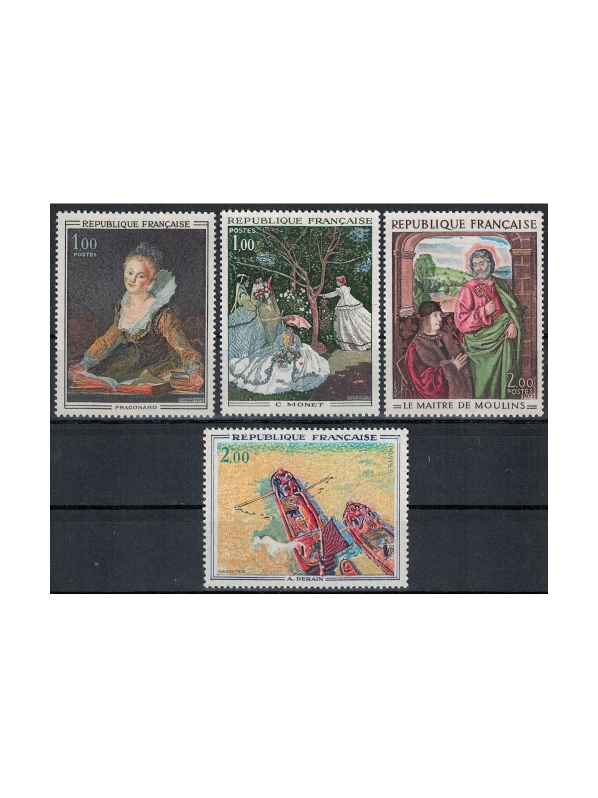 FRANCE 1972 Art (complete year) 4v MNH**