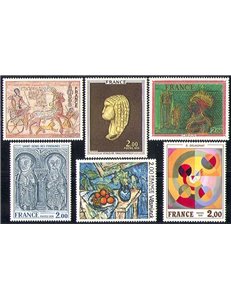 FRANCE 1976 Art (complete year) 6v MNH**