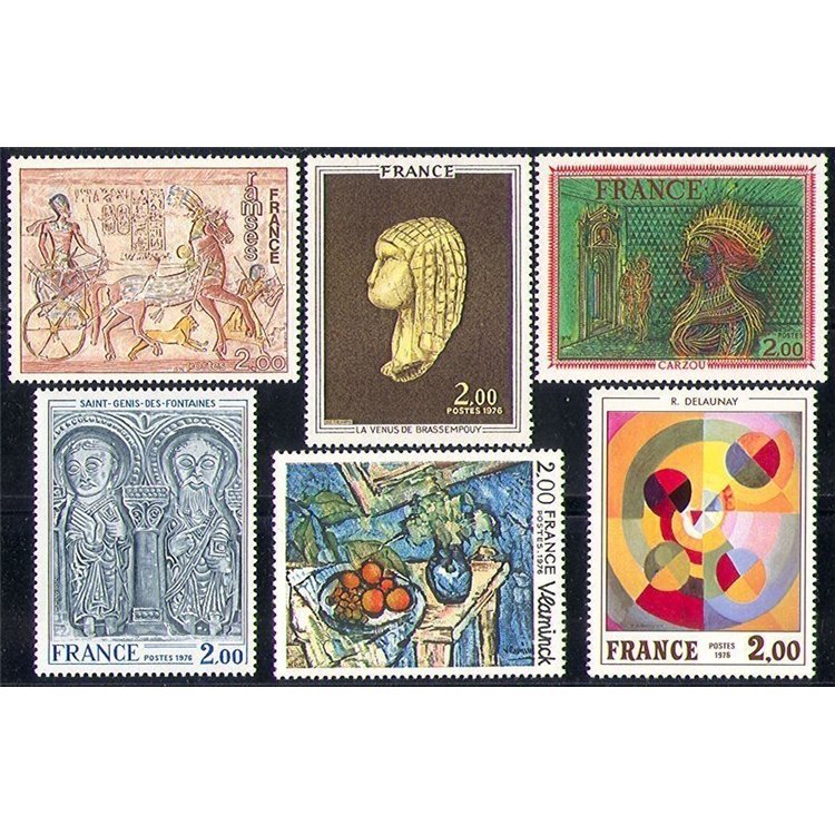 FRANCIA 1976 Arte (annata completa) 6v MNH**