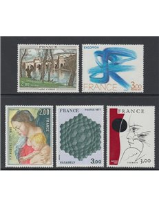 FRANCIA 1977 Arte (annata completa) 5v MNH**