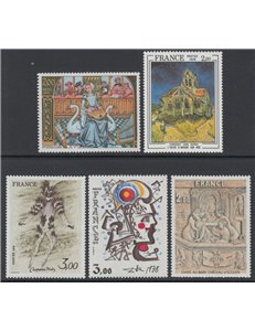 FRANCE 1979 Art (complete year) 5v MNH**
