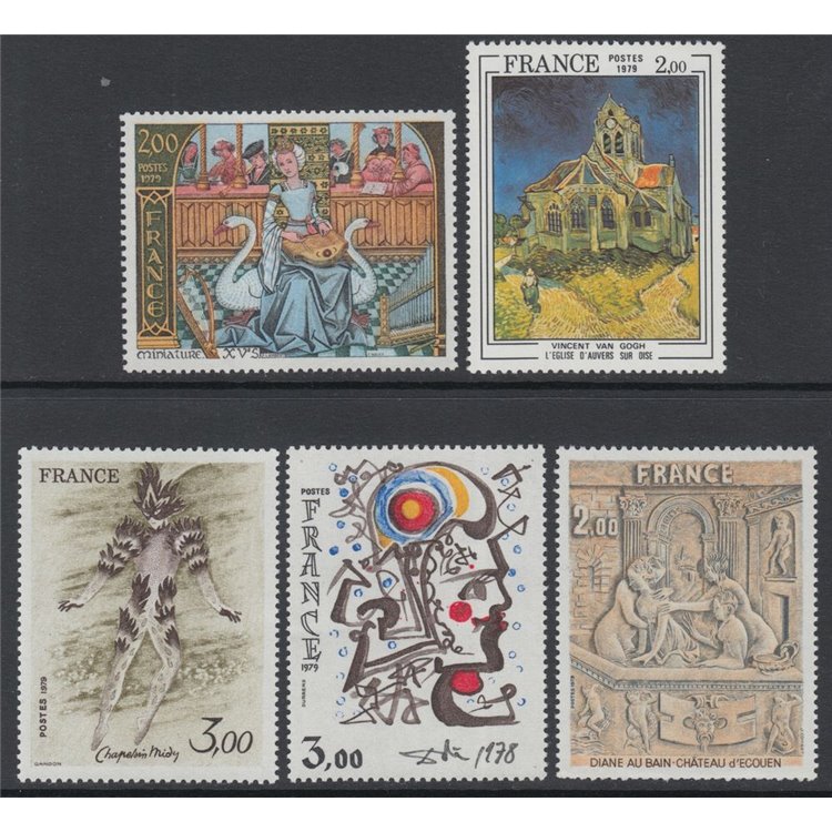 FRANCIA 1979 Arte (annata completa) 5v MNH**