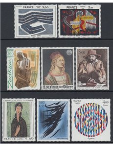 FRANCIA 1980 Arte (annata completa) 8v MNH**