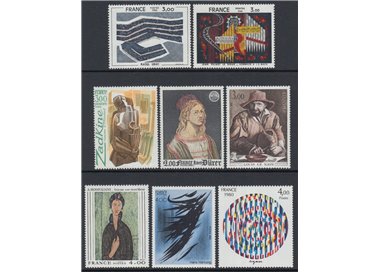 FRANCIA 1980 Arte (annata completa) 8v MNH**