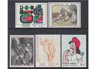 FRANCIA 1983 Arte (annata completa) 5v MNH**