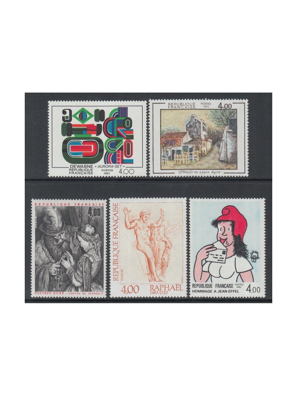 FRANCE 1983 Art (complete year) 5v MNH**
