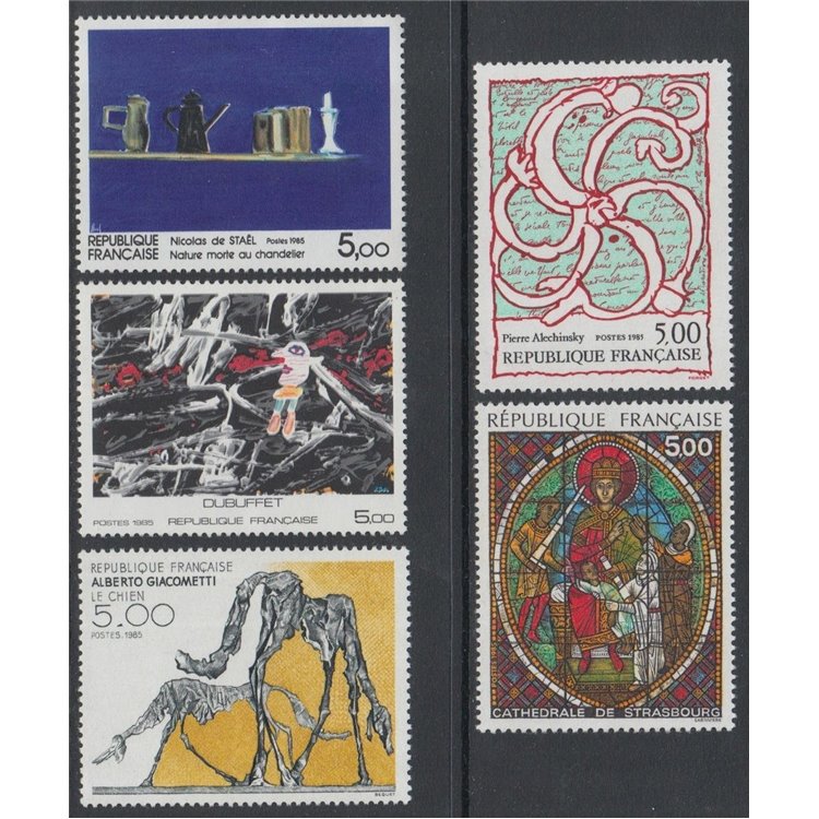 FRANCE 1985 Arte (complete year) 5v MNH**