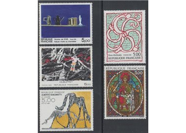 FRANCIA 1985 Arte (annata completa) 5v MNH**