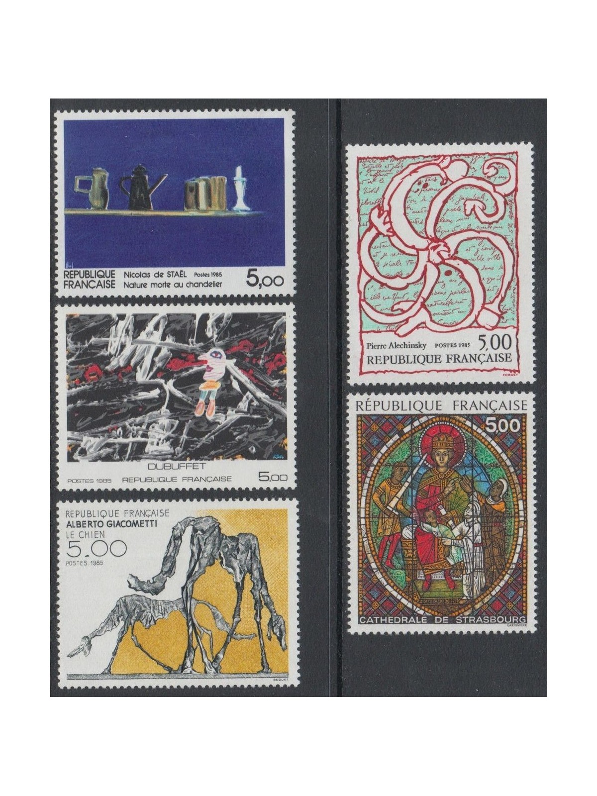 FRANCE 1985 Arte (complete year) 5v MNH**