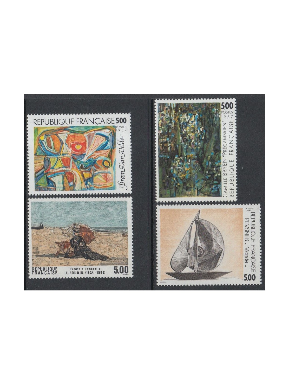 FRANCE 1987 Arte (complete year) 4v MNH**
