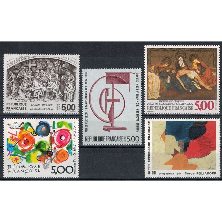 FRANCIA 1988 Arte (annata completa) 5v MNH**