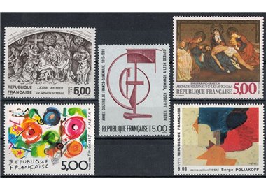 FRANCE 1988 Arte (complete year) 5v MNH**