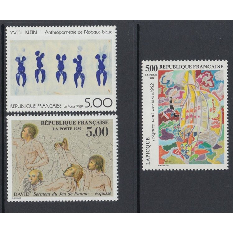 FRANCIA 1989 Arte (annata completa) 3v MNH**