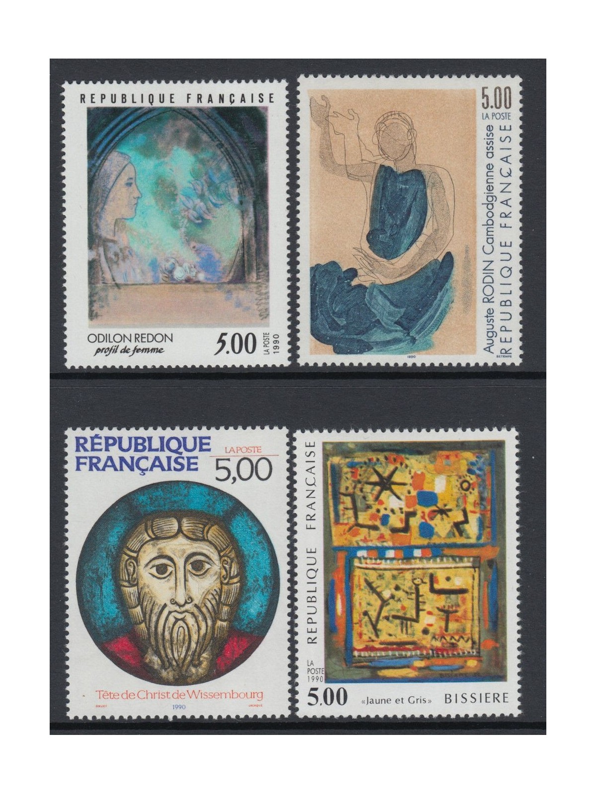 FRANCIA 1990 Arte (annata completa) 4v MNH**