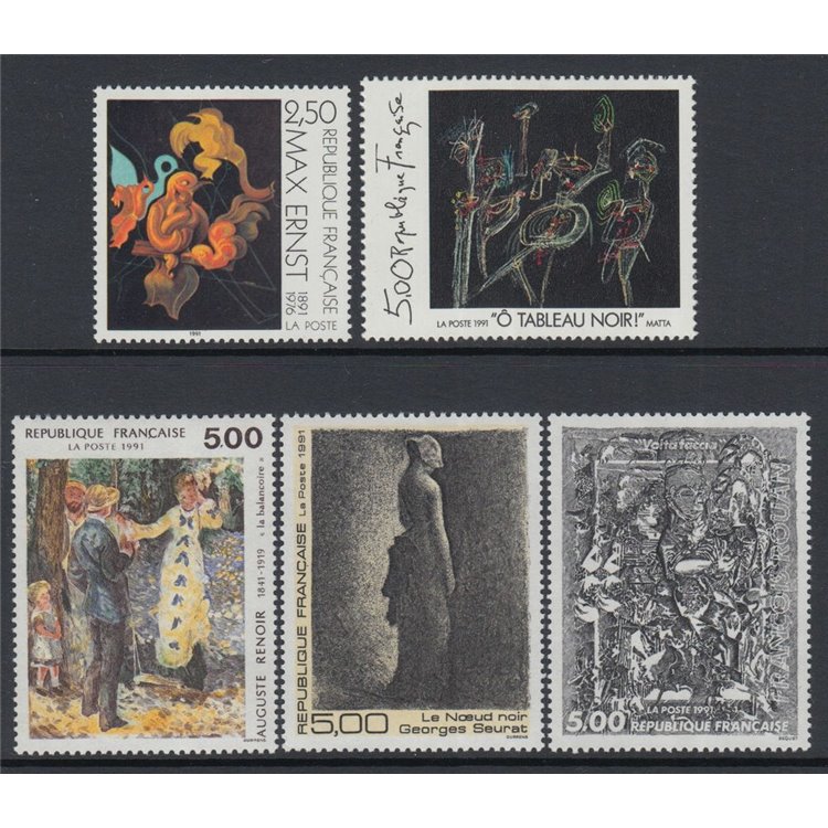 FRANCE 1991 Arte (complete year) 5v MNH**