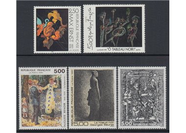FRANCIA 1991 Arte (annata completa) 5v MNH**