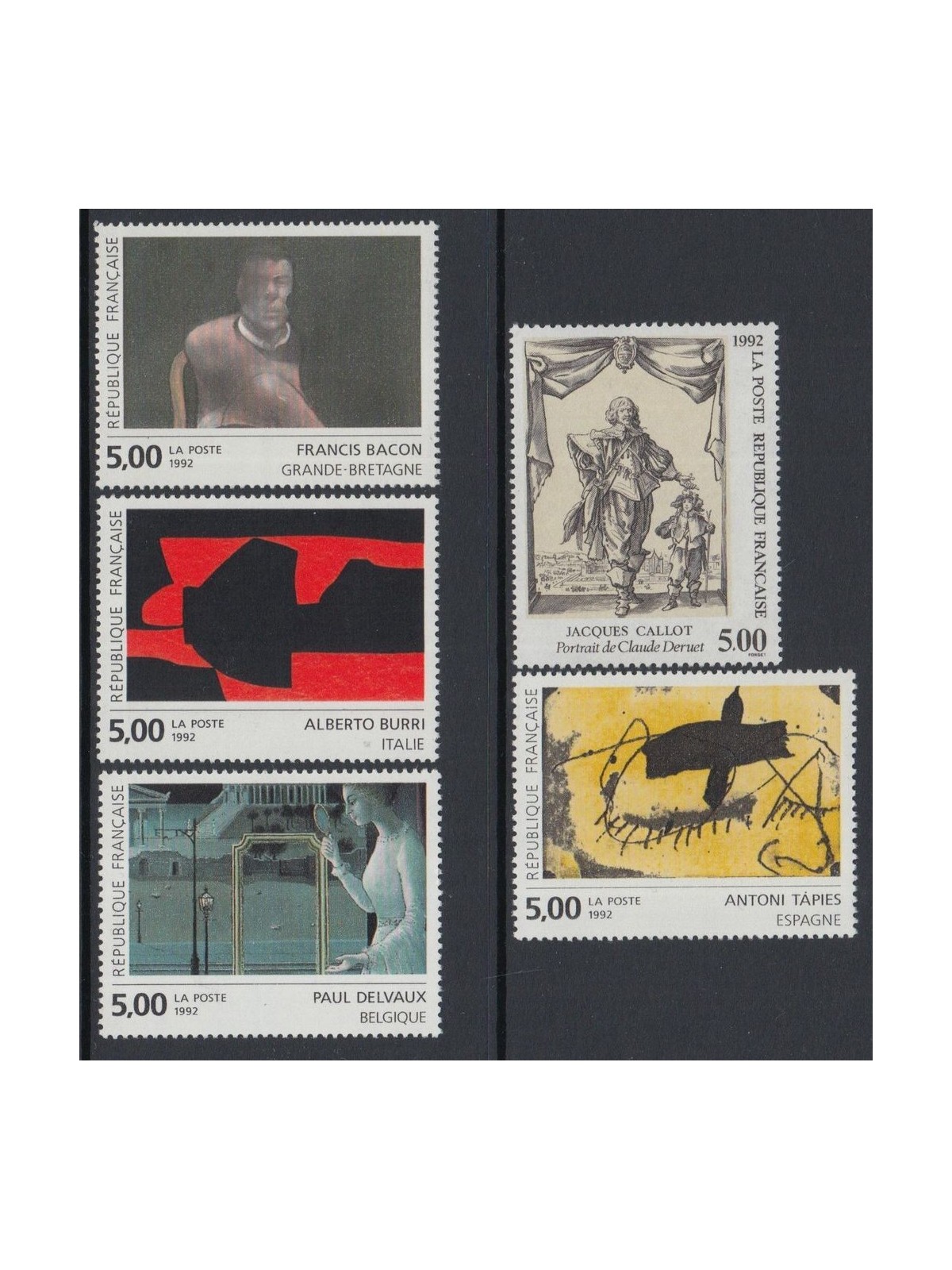 FRANCIA 1992 Arte (annata completa) 5v MNH**