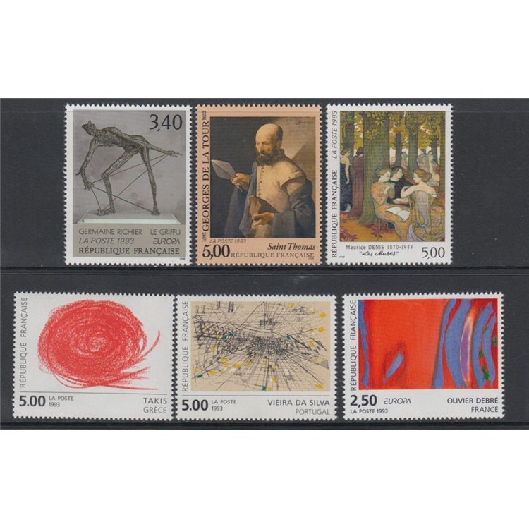 FRANCIA 1993 Arte (annata completa) 6v MNH**