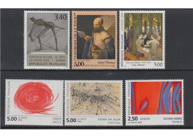 FRANCE 1993 Arte (complete year) 6v MNH**