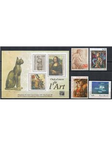 FRANCIA 1999 Arte (annata completa) 4v + 1 BF MNH**