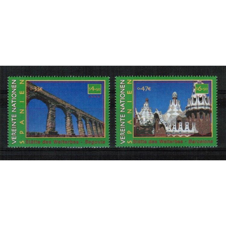 ONU VIENNA 2000 Patrimonio mondiale (Spagna) 2v MNH**