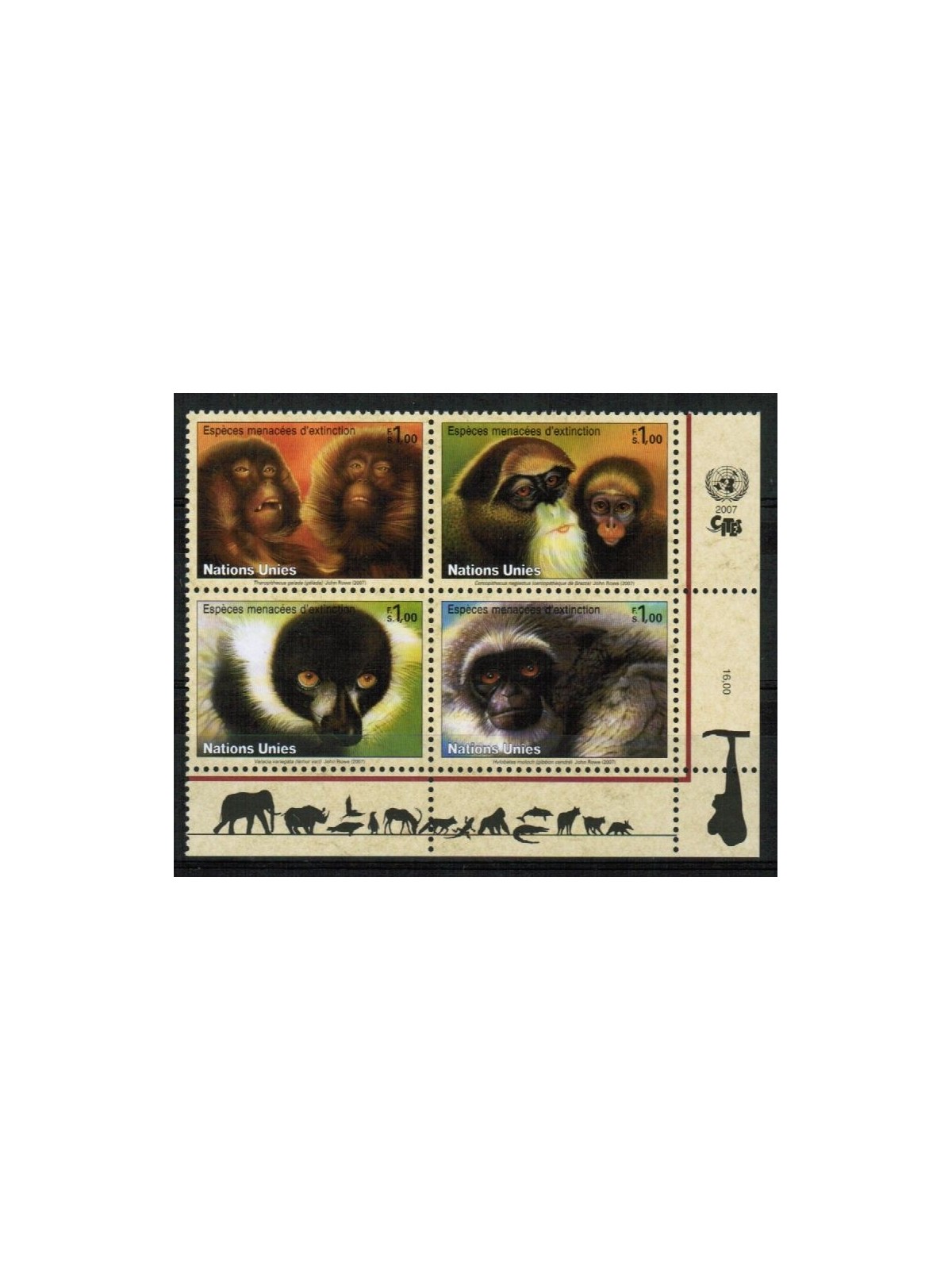 ONU GINEVRA 2007 Protezione della natura 4v MNH**