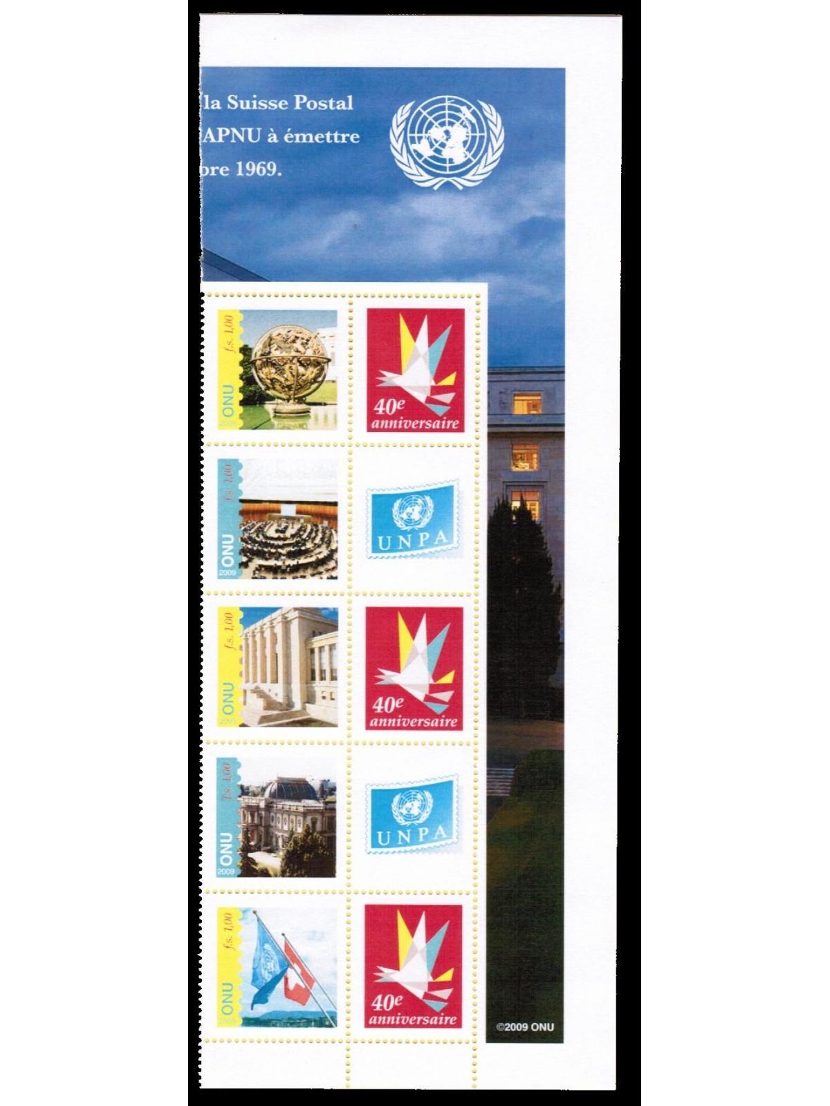UN GENEVA 2009 Greeting stamps 5v MNH**