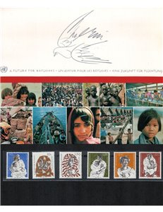 UN 1984 A Future for Refugees (souvenir block) 6v MNH**